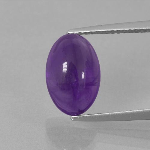 Medium Violet Amethyst Gem - 3.6ct Oval Cabochon (ID: 393157)