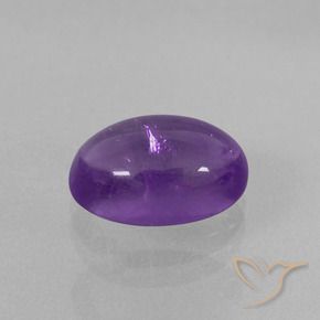 4.11 ct Violet Amethyst Stone, Natural Amethyst in Oval Cabochon Shape for Sale