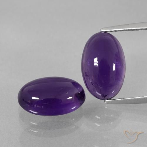 6.93ctw Natural Medium Violet Amethyst, Oval, Transparent