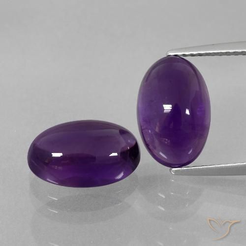 7.74ctw Natural Medium Violet Amethyst, Oval, Transparent
