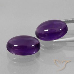Amethyst Gemstones in 12 x 8 mm (calibrated) Size for Sale, Amethyst Stones in Medium Violet Color
