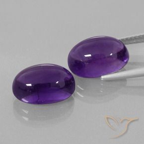 Amethyst Gemstones in 12 x 8 mm (calibrated) Size for Sale, Amethyst Stones in Medium Violet Color