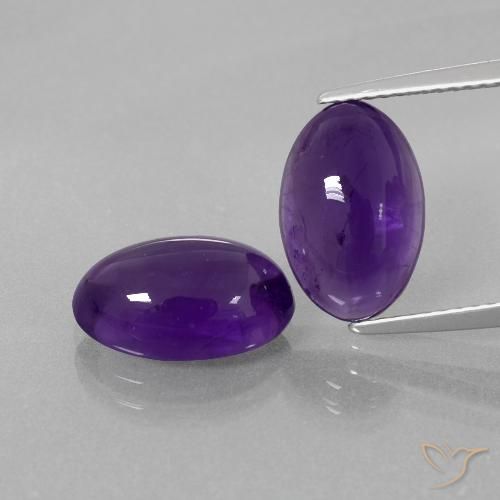 6.81ctw Natural Medium Violet Amethyst, Oval, Transparent