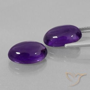 Amethyst Gemstones in 12 x 8 mm (calibrated) Size for Sale, Amethyst Stones in Medium Violet Color