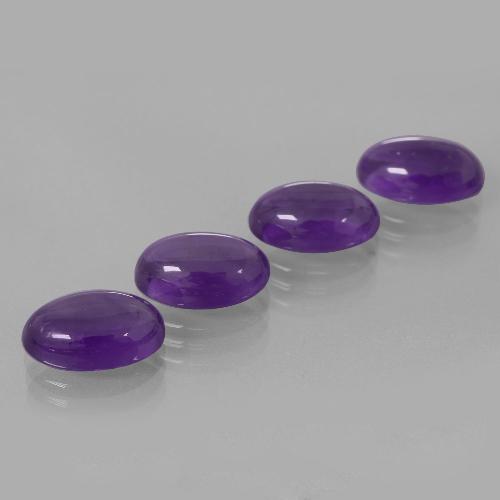 Medium Violet Аметист Камень - 3.4ct Овал Кабошон (ID: 393172)