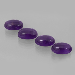 14.89 ct Violet Amethyst Gemstone, Amethyst Gem in Oval Cabochon Shape for Sale.