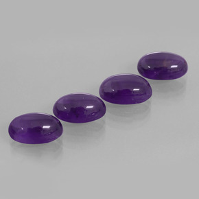 14.89 ct Violet Amethyst Stone, Natural Amethyst in Oval Cabochon Shape for Sale