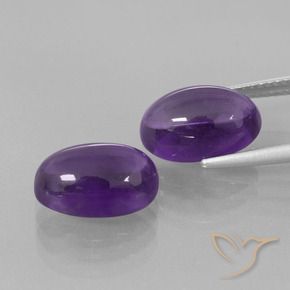 Amethyst Gemstones in 12 x 8 mm (calibrated) Size for Sale, Amethyst Stones in Medium Violet Color
