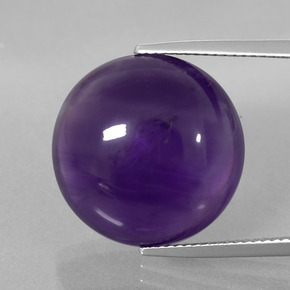19.9ct Round Cabochon Violet Amethyst for sale thumb image of 19.9ct Round Cabochon Violet Amethyst (ID: 393227)