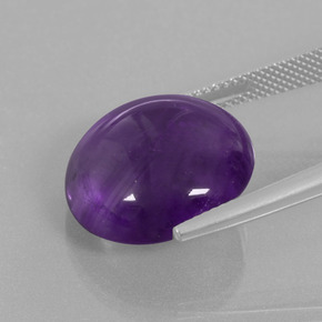 Amethyst Gemstone in 17 mm Size for Sale, Amethyst Stone in Medium Violet Color