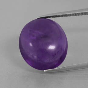 Violeta medio Amatista Gema - 10.9ct Cabujón Óvalo (ID: 393484)