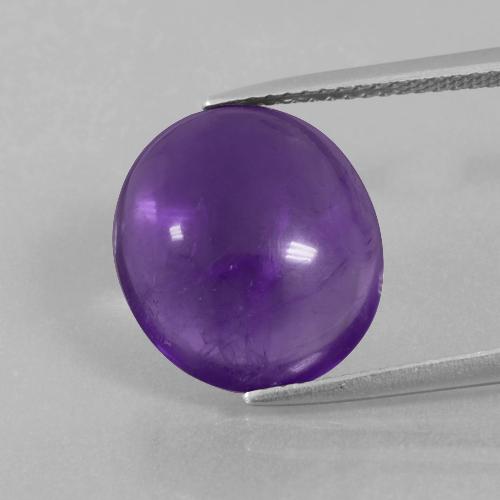Medium-Light Violet Amethyst Edelstein - 7.3ct Oval Cabochon (ID: 393487)