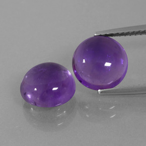 Medium Violet Amethyst Gem - 2.7ct Round Cabochon (ID: 397217)
