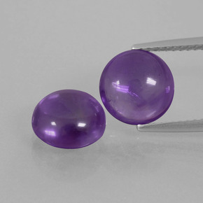 Medium Violet Amethyst Gem - 2.5ct Round Cabochon (ID: 397899)