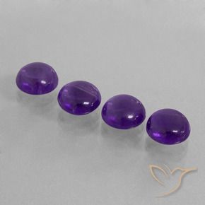 Amethyst Gemstones in 8.5 mm (calibrated) Size for Sale, Amethyst Stones in Medium Violet Color