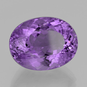 15.28 ct Violet Amethyst Stone, Natural Amethyst in Oval Facet Shape for Sale