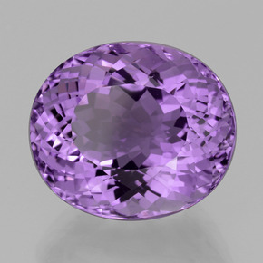 17.09 ct Violet Amethyst Stone, Natural Amethyst in Oval Facet Shape for Sale