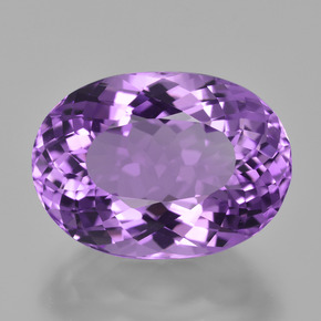 8.93 ct Violet Amethyst Gemstone, Amethyst Gem in Oval Facet Shape for Sale.