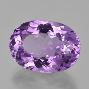 8.93 ct Violet Amethyst Stone, Natural Amethyst in Oval Facet Shape for Sale