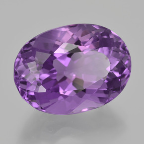 11.94 ct Violet Amethyst Stone, Natural Amethyst in Oval Facet Shape for Sale