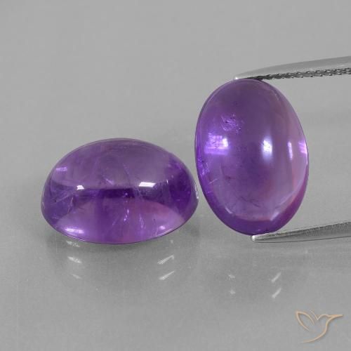 14.65ctw Natural Reddish Violet Amethyst, Oval, Transparent