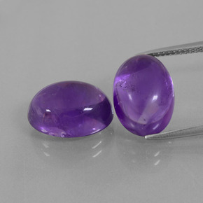 Medium Violet Amethyst Gem - 7ct Oval Cabochon (ID: 404520)