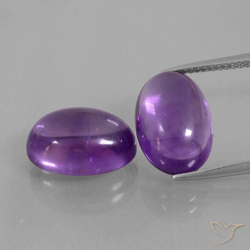 12.30ctw Natural Medium Violet Amethyst, Oval, Transparent