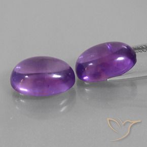 Amethyst Gemstones in 13.6 x 9.7 mm Size for Sale, Amethyst Stones in Medium Violet Color
