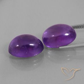 Amethyst Gemstones in 14 x 10 mm (calibrated) Size for Sale, Amethyst Stones in Reddish Violet Color