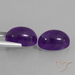 Amethyst Gemstones in 13 x 9 mm (calibrated) Size for Sale, Amethyst Stones in Medium Violet Color
