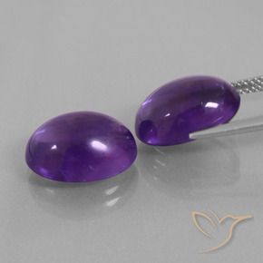 Amethyst Gemstones in 14 x 10 mm (calibrated) Size for Sale, Amethyst Stones in Medium Violet Color