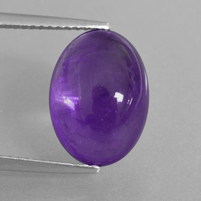 Medium-Light Violet Amethyst Gem - 8ct Oval Cabochon (ID: 404760)