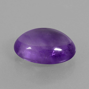 5.58 ct Violet Amethyst Stone, Natural Amethyst in Oval Cabochon Shape for Sale