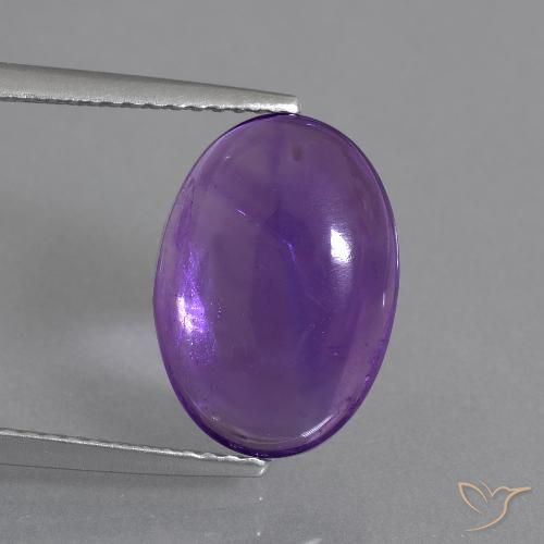 5.22ct Natural Medium Violet Amethyst, Oval, Transparent