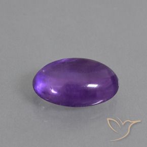 5.22 ct Violet Amethyst Stone, Natural Amethyst in Oval Cabochon Shape for Sale