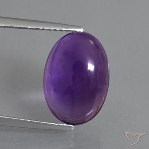 6.80ct Natural Medium Violet Amethyst, Oval, Transparent