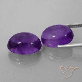 Amethyst Gemstones in 14 x 10 mm (calibrated) Size for Sale, Amethyst Stones in Medium Violet Color