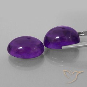 Amethyst Gemstones in 14 x 10 mm (calibrated) Size for Sale, Amethyst Stones in Medium Violet Color