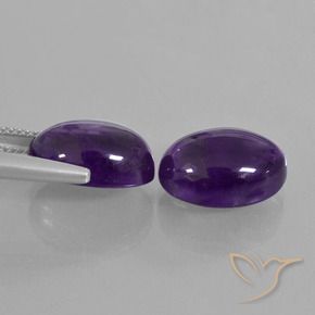 Amethyst Gemstones in 14 x 10 mm (calibrated) Size for Sale, Amethyst Stones in Medium Violet Color