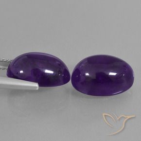 Amethyst Gemstones in 14 x 10 mm (calibrated) Size for Sale, Amethyst Stones in Medium Violet Color