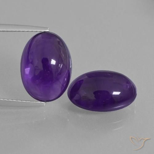 11.97ctw Natural Deep Violet Amethyst, Oval, Transparent