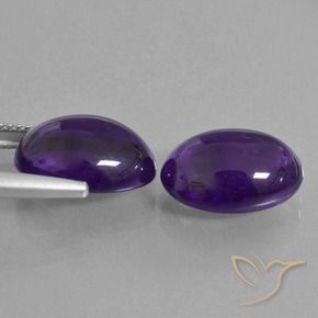 Amethyst Gemstones in 14 x 10 mm (calibrated) Size for Sale, Amethyst Stones in Deep Violet Color