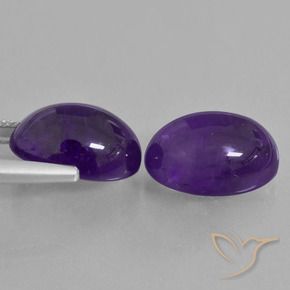 Amethyst Gemstones in 14 x 10 mm (calibrated) Size for Sale, Amethyst Stones in Medium Violet Color