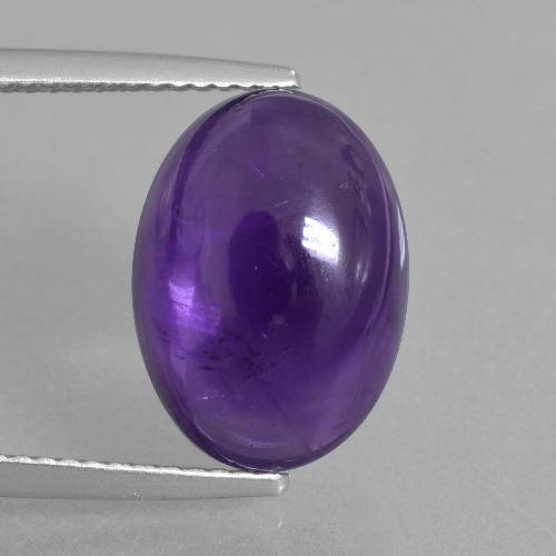 Medium Violet Amethyst Edelstein - 7.5ct Oval Cabochon (ID: 405132)
