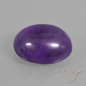 7.17 ct Violet Amethyst Stone, Natural Amethyst in Oval Cabochon Shape for Sale