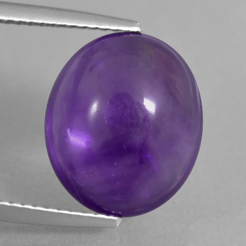 Medium Violet Amethyst Gem - 8.2ct Oval Cabochon (ID: 405190)