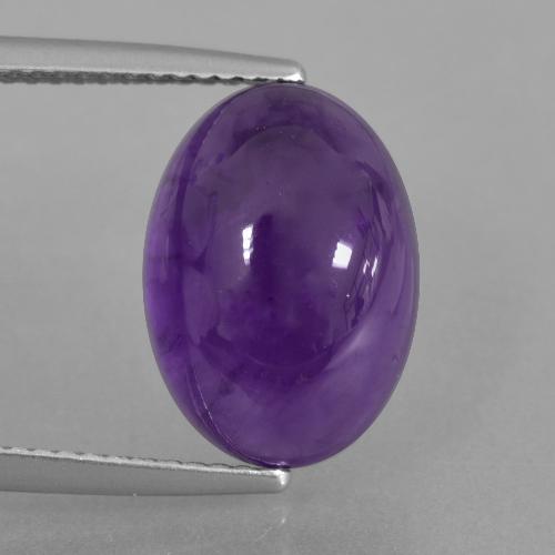 Medium Violet Amethyst Gem - 7.6ct Oval Cabochon (ID: 405218)
