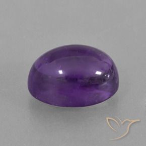 6.87 ct Violet Amethyst Stone, Natural Amethyst in Oval Cabochon Shape for Sale