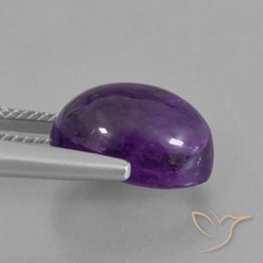 Amethyst Gemstone in 13.2 x 9.6 mm Size for Sale, Amethyst Stone in Medium-Light Violet Color