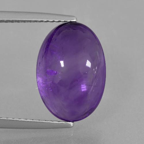 Medium Violet Amethyst Gem - 6.6ct Oval Cabochon (ID: 405223)